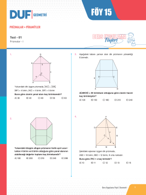 2025 - TYT-AYT GEOMETRİ DUF-15