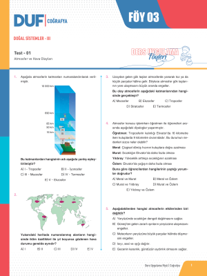 2025 - TYT COĞRAFYA DUF - FÖY-3