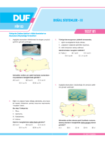 10. SINIF COĞRAFYA DUF - FÖY-3 - 2022
