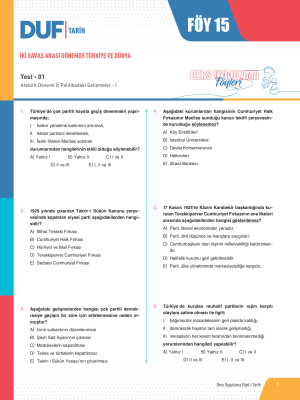 2025 - AYT TARİH DUF - FÖY-15