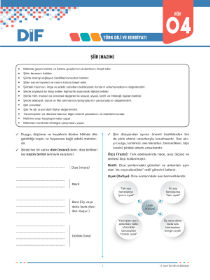 11. SINIF EDEBİYAT - DİF - FÖY 4