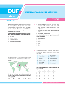 AYT COĞRAFYA (DUF) - F2 - FÖY-6
